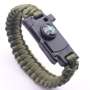 Tactical Survival Braclet w/compass, Whistle,Flint Stone, Knife, 4mm Parachute Cord