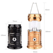 new solar charging type multifunctional telescopic camping lantern outdoor camping tent lamp