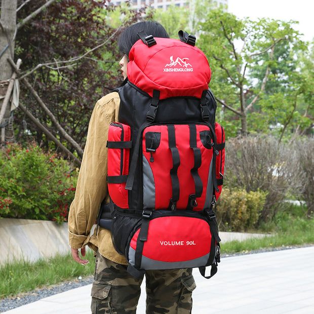 90l outdoor camping hiking backpack