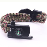 Tactical Survival Braclet w/compass, Whistle,Flint Stone, Knife, 4mm Parachute Cord