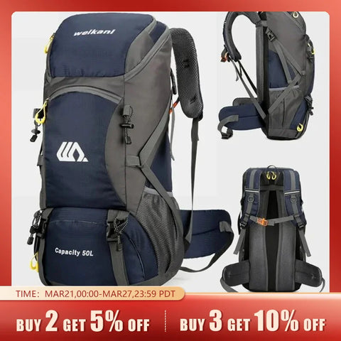 50l travel backpack camping bag