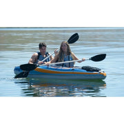 2024 New 2-Person Inflatable Kayak with Aluminum Oars (136" X 33") High Output Air Pump and Storage Bag, Double Tandem Kayak