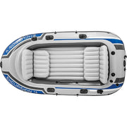 Excursion Inflatable Boat Series: Includes Deluxe 54in Aluminum Oars and High-Output Pump – SuperStrong PVC – Adjustable Seats