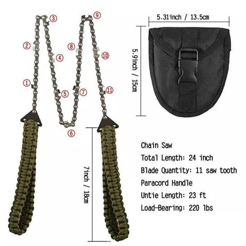 Braided Paracord Camping Survival Pocket Saw