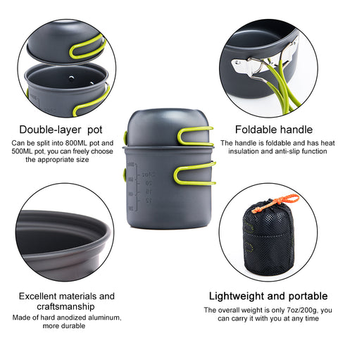 Compact Camping Cookware Set