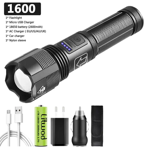 Tactical Hunting Led Rechargable Waterproof Flashlight