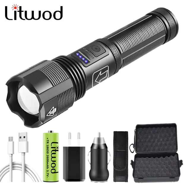 Tactical Hunting Led Rechargable Waterproof Flashlight