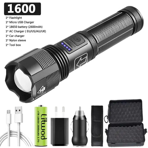 Tactical Hunting Led Rechargable Waterproof Flashlight